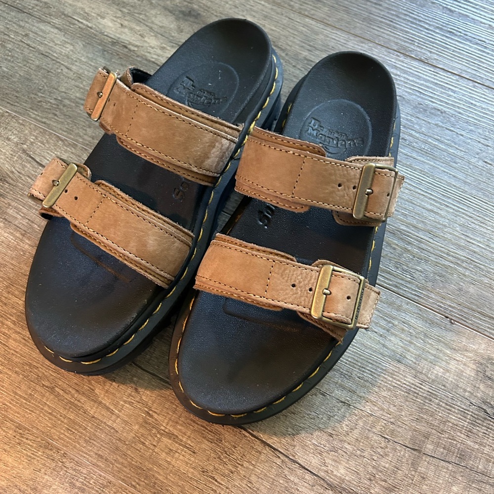 Dr. Marten Leather Sandals with Buckles